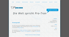 Desktop Screenshot of pro-tran.eu